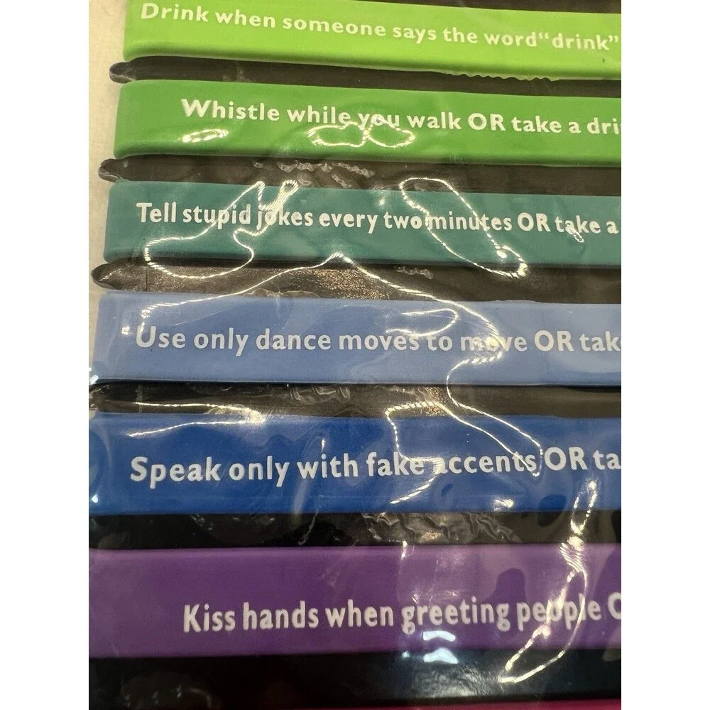 Buzzed bands - Drinking Game ice breaker drink wine marker bracelet party fun